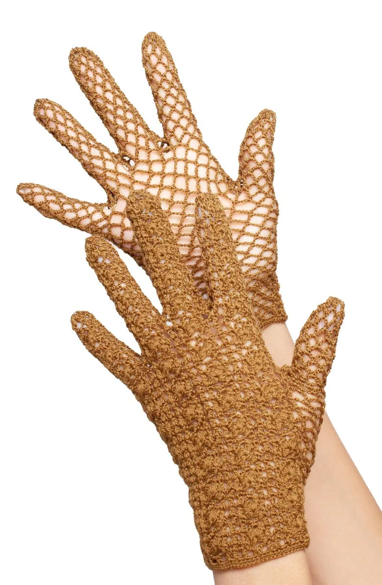 Hand Crochet Merino Wool Gloves