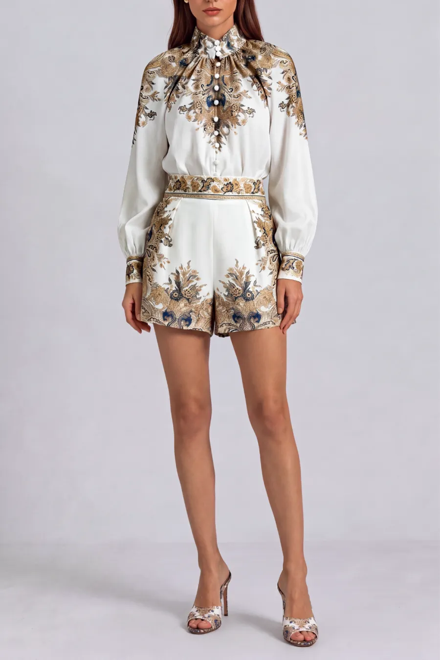 Classic Floral Matching Shorts Set