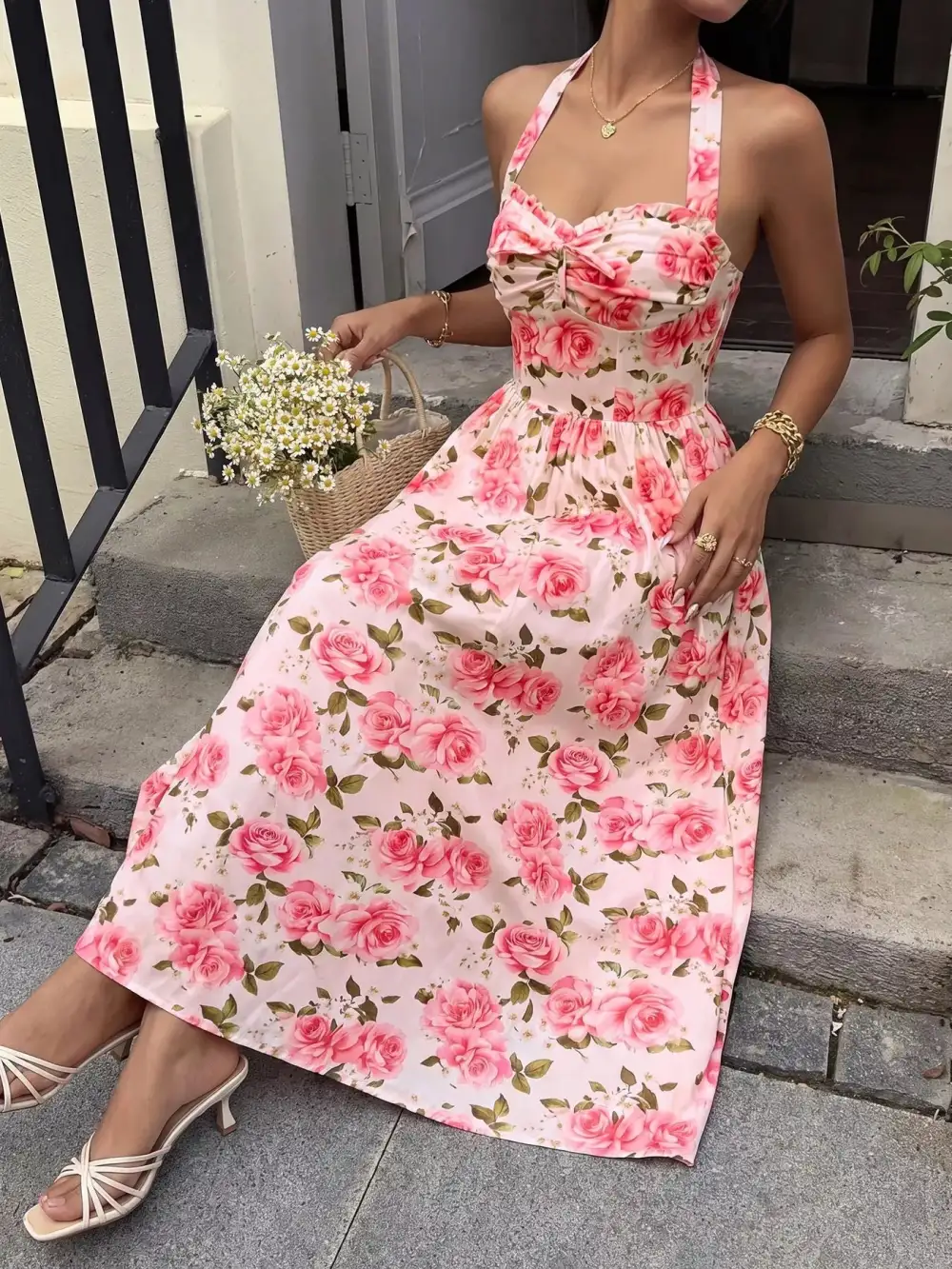 Floral Printed Midi Dress