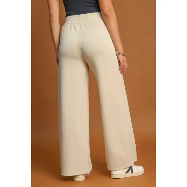 Full Size Drawstring Wide Leg Pants with Pockets