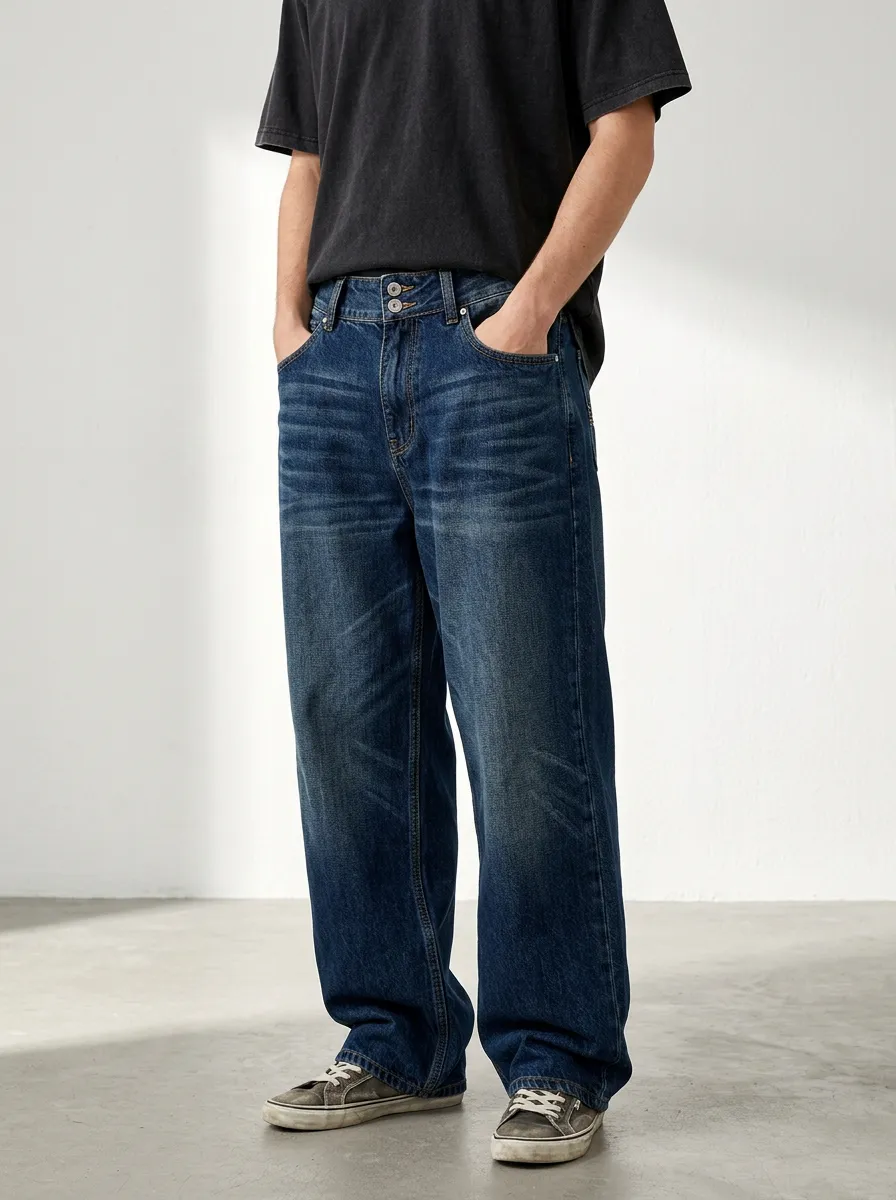 Men's Relaxed Loose Denim Jeans