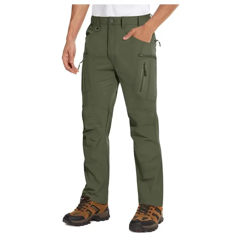 Men's Tactical Pants Water Repellent 8 Pockets Ripstop Hiking Trousers Lightweight Work Pants