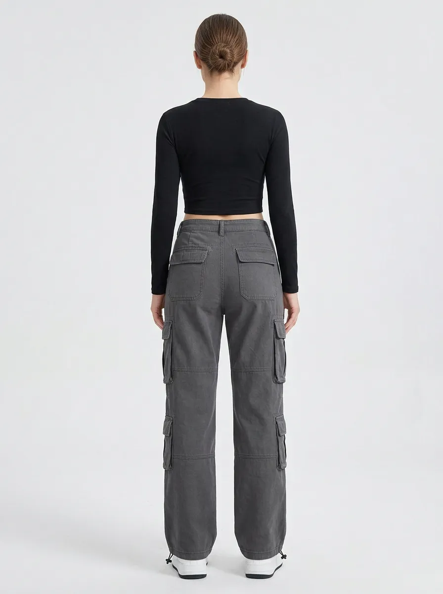 Core Edit Women's Multi Pocket Cargo Pants