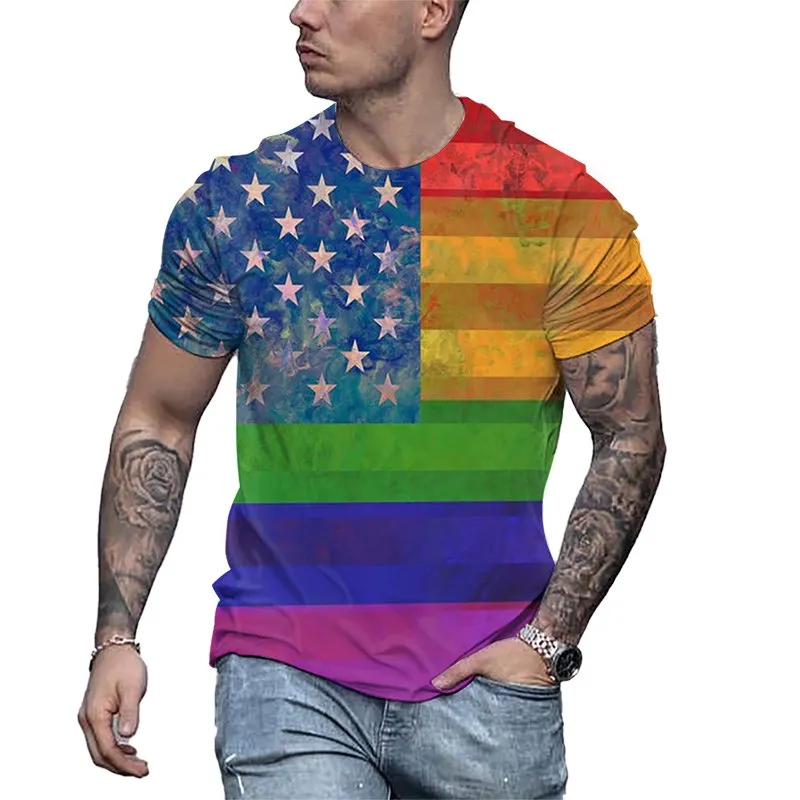 Men's Rainbow Short Sleeve T-shirt