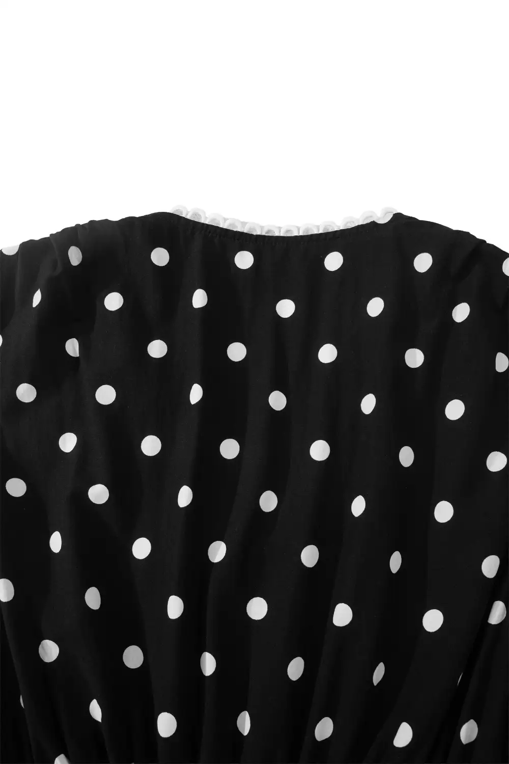 Polka Dot Printed V Neck Dress Casual