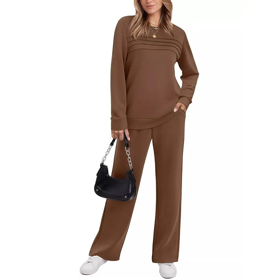 Casual Long Sleeve Top and Pants Set