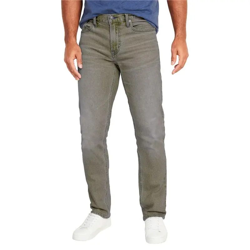 Men's Flex Stretch Slim Straight Jeans Classic Denim