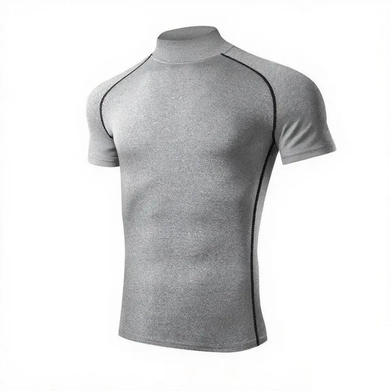 Men’s Compression T-Shirt – Short Sleeve, Quick Dry, Bodybuilding & Fitness Sportswear