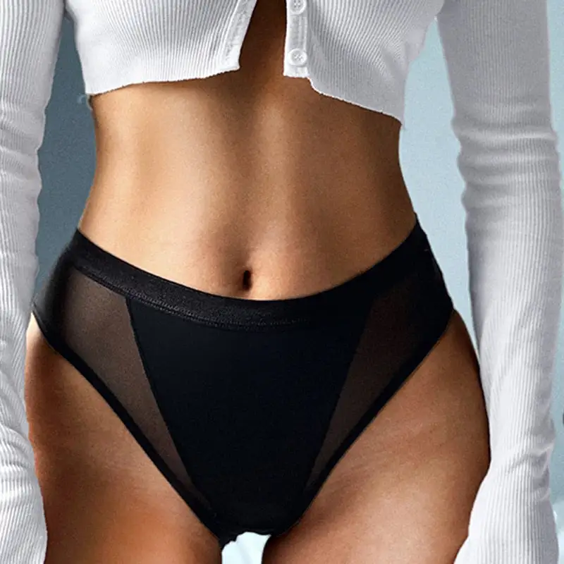 High-Waist Mesh Briefs