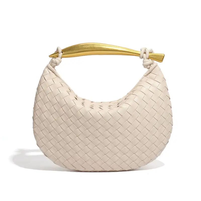 Handwoven Solid Dumpling Bag Casual Tote