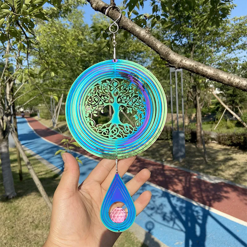 🎉 2025 Hot Sale - 6 INCH 3D Rotating Mandala Wind Chime