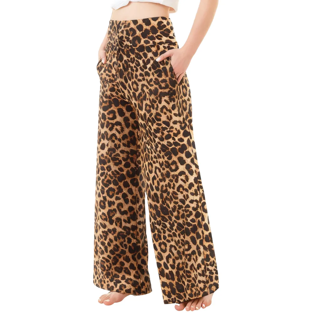 Women's Wide Leg Pants with Pockets – High waisted Loose Fit Sweatpants for Yoga