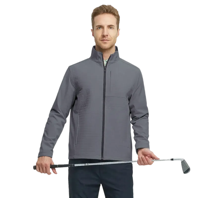 Men's Golf Windbreaker Jacket, Waterproof Windproof Performance Outerwear, Lightweight Warm Multifunctional Jacket for Outdoor Sports