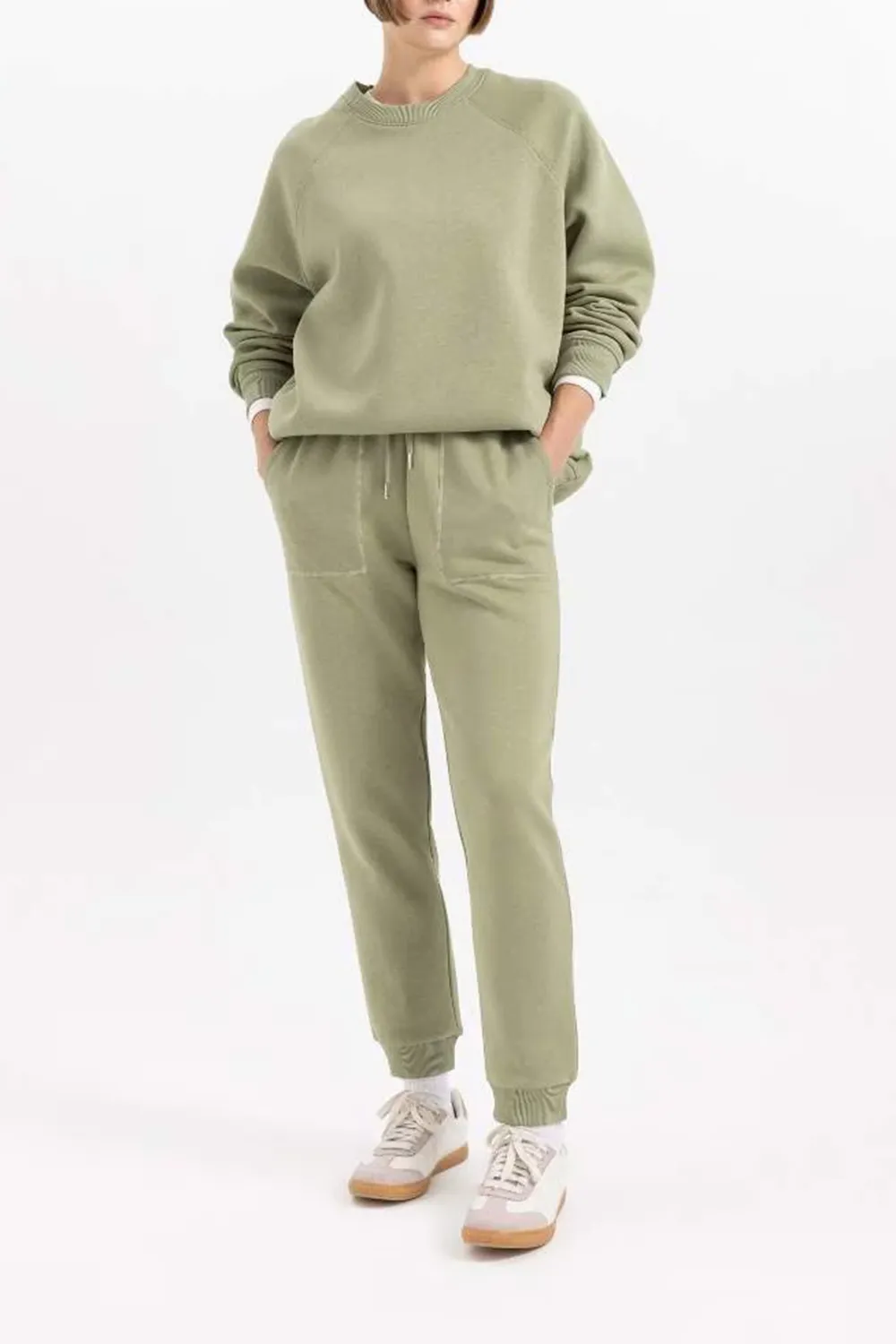Thick Sweatshirt Fabric Trousers