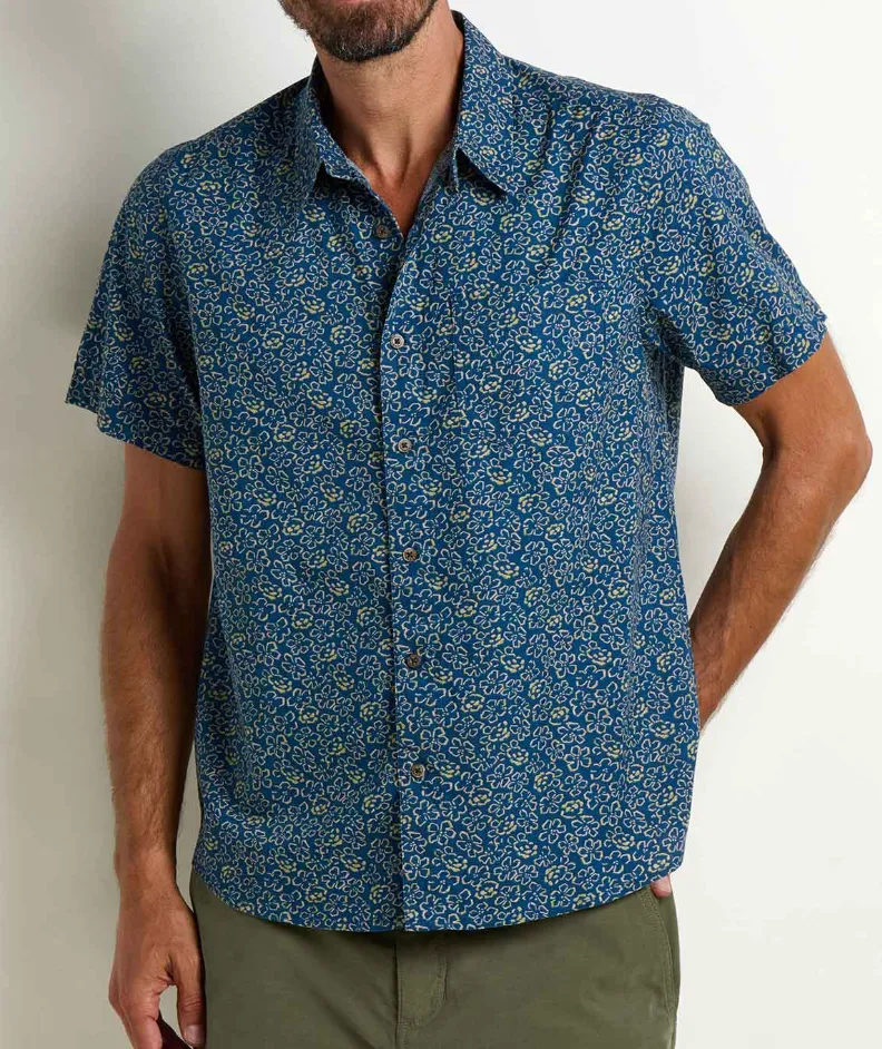 Canal Pattern Men's Short Sleeve Shirt