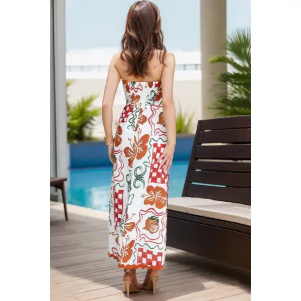Everyday Printed Tube Maxi Dress