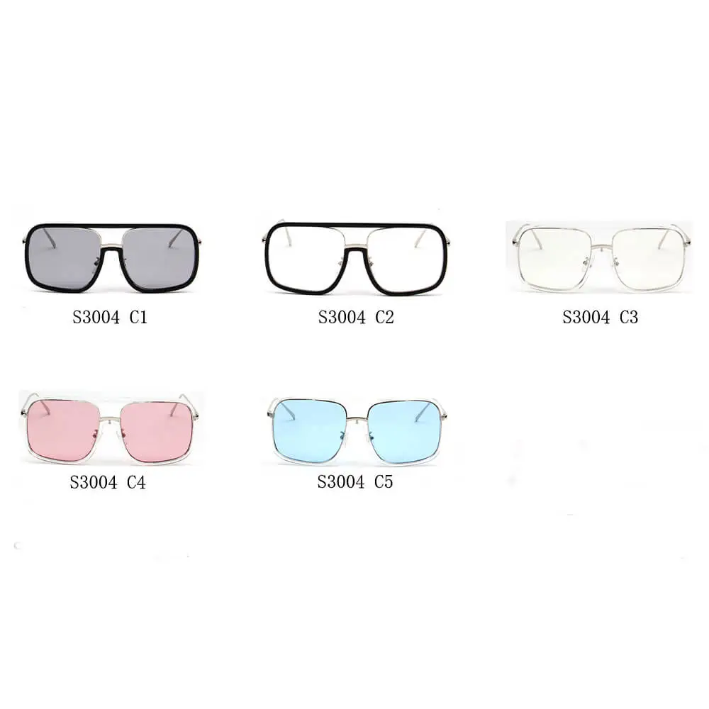 Fabric Woven Square Frame Sunglasses