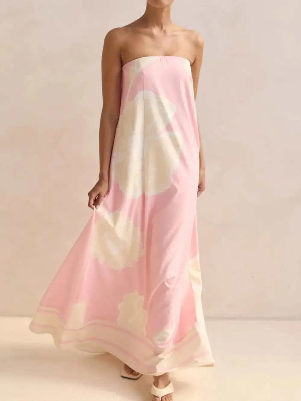 Printed Smocked Maxi Dress