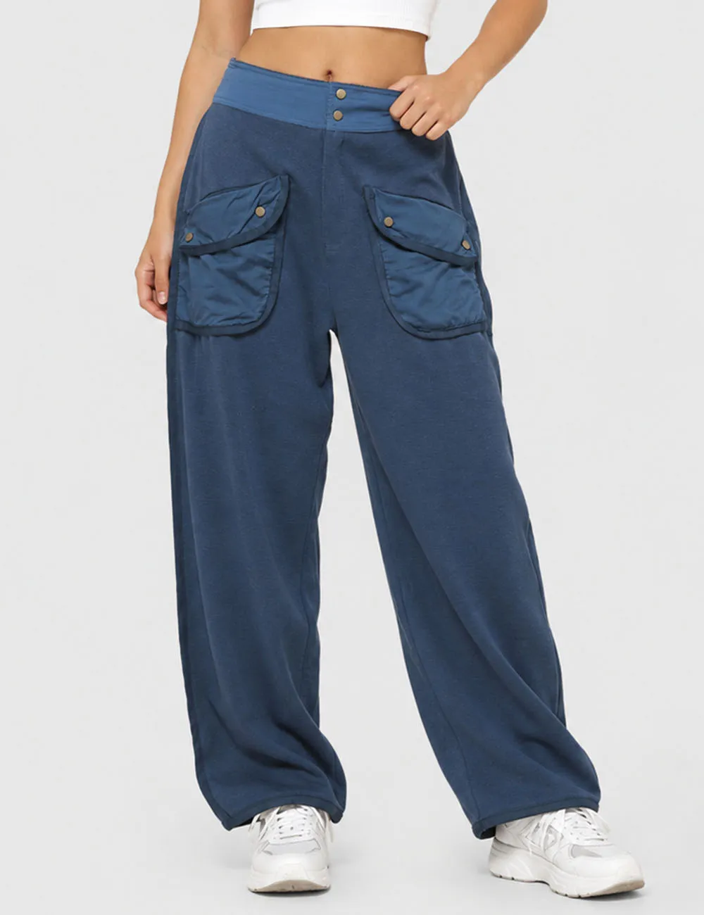 Pockets Pants Wide Leg Sweatpants