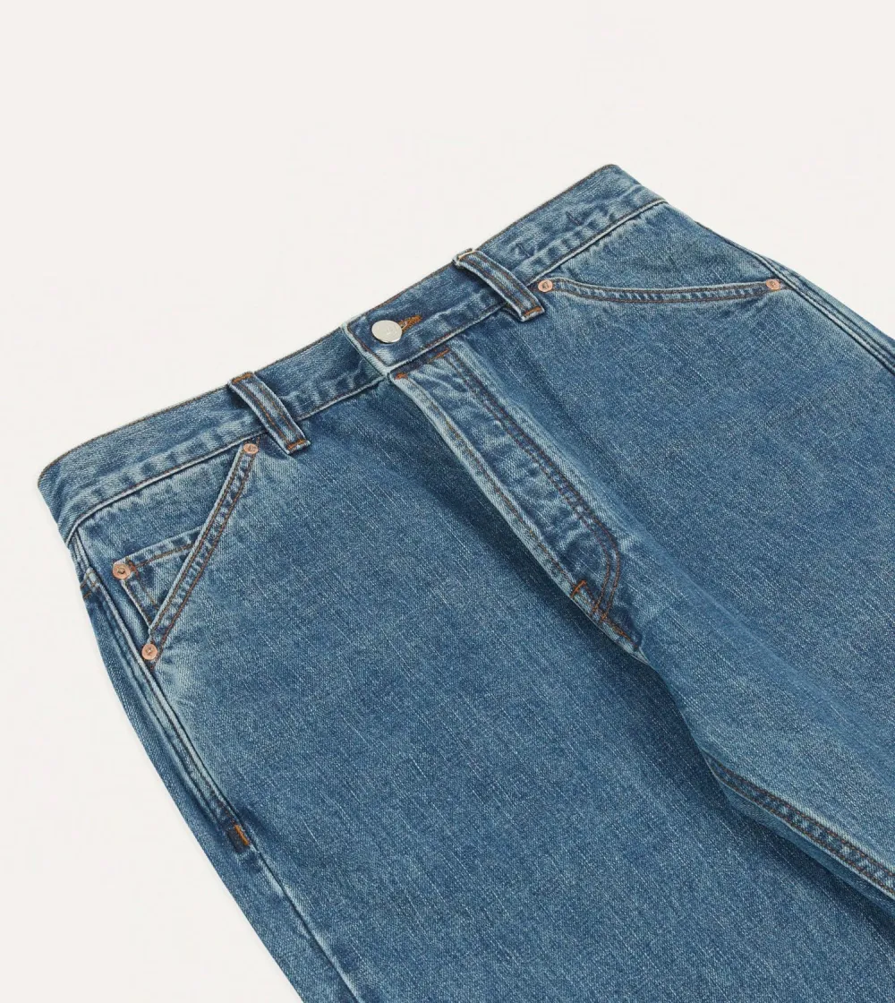 Light Blue Loose Fit Denim Pants