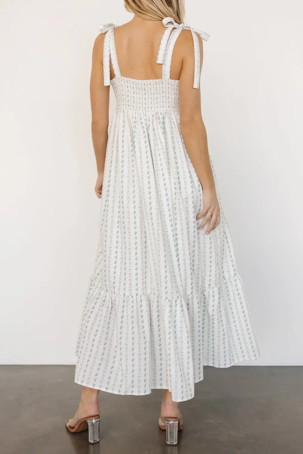 Daily Leisure White Soft Floral Dress