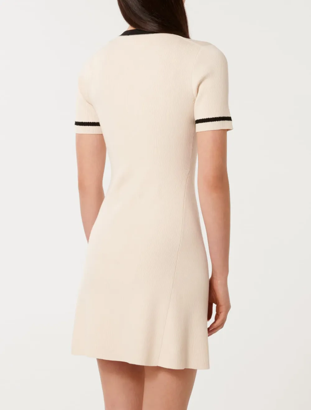 Contrast Knit Mini Dress