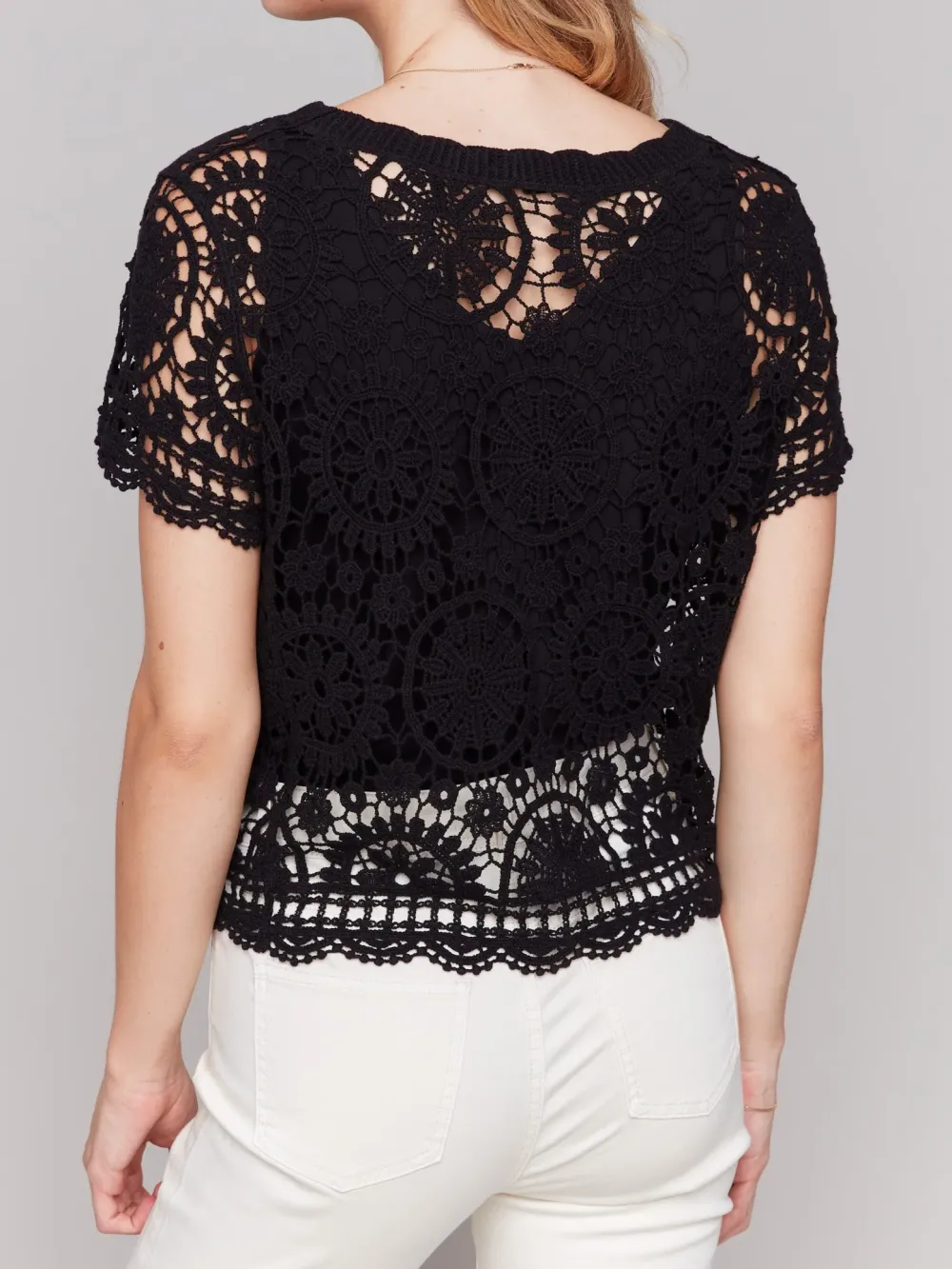 Versatile Girlish Artistic Hollow Top