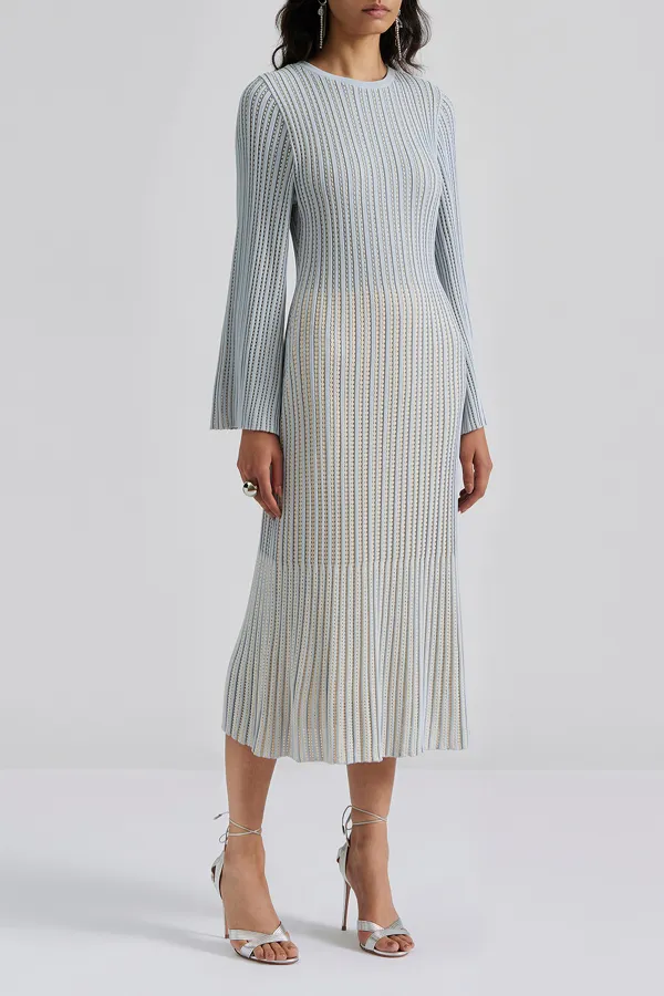 Ribbed Knit Midi Dress