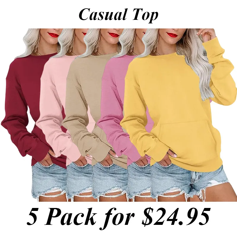 Women's Crewneck Hoodless Sweatshir