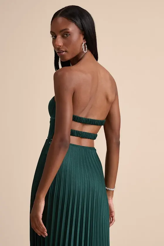 Irelyn White Satin Bustier Midi Dress