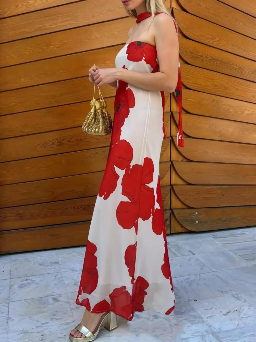 Smooth Finish Printed Maxi Dress
