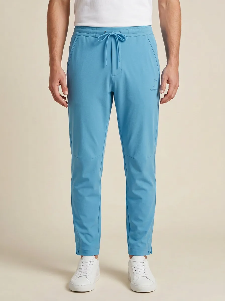Classic Flag-Motif Golf Athletic Pants
