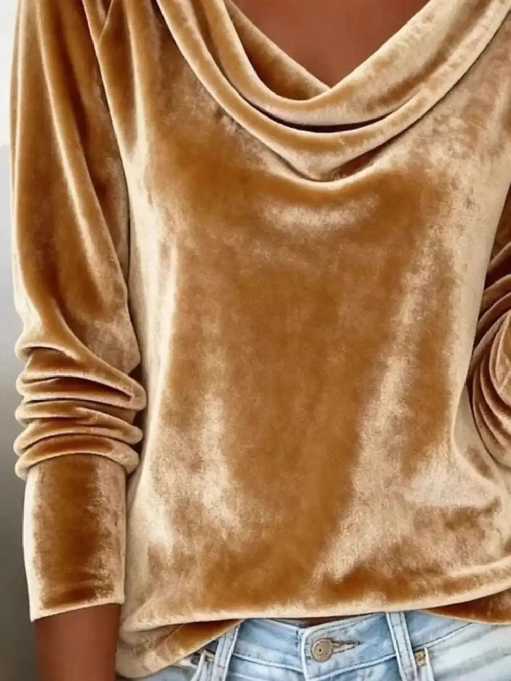 Velvet Long Sleeve Top