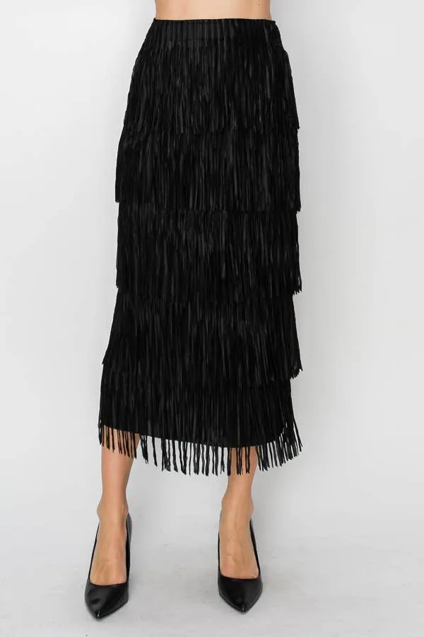 Refined Everyday Fringe Skirt