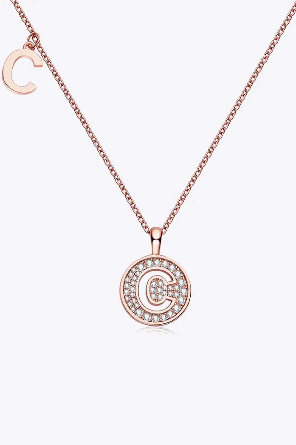 Moissanite A To J Pendant Necklace