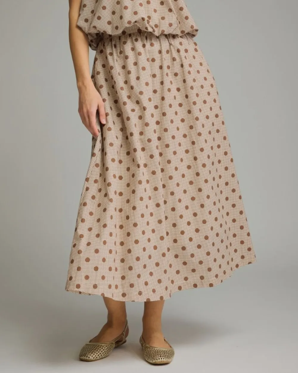 Gingham Polka Dot Skirt