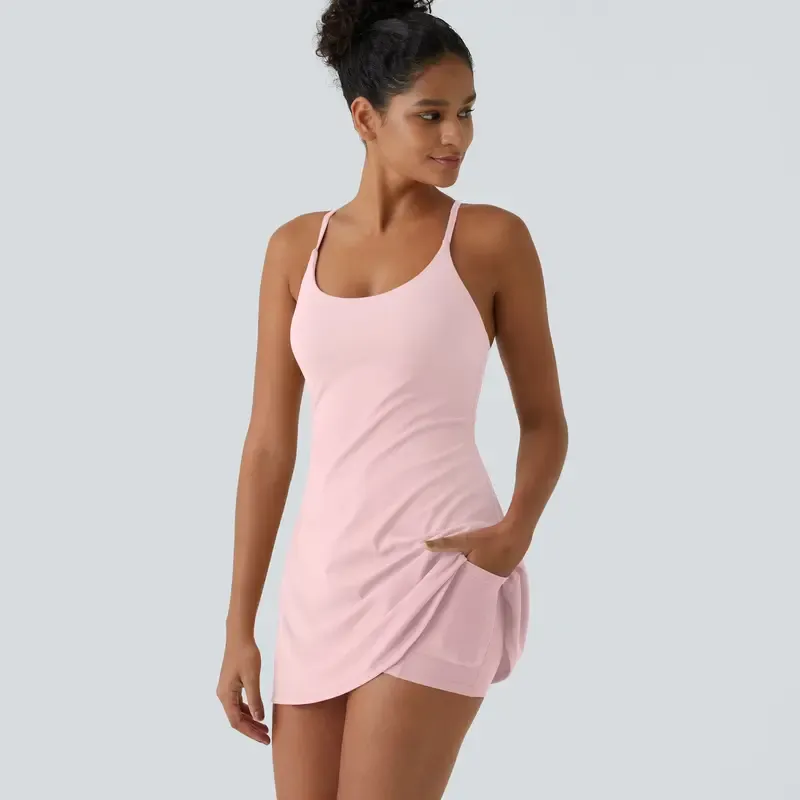 Backless Suede Sports Dress