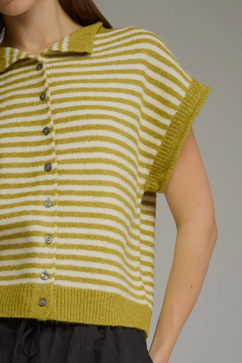 Fold-Over Stripe Top