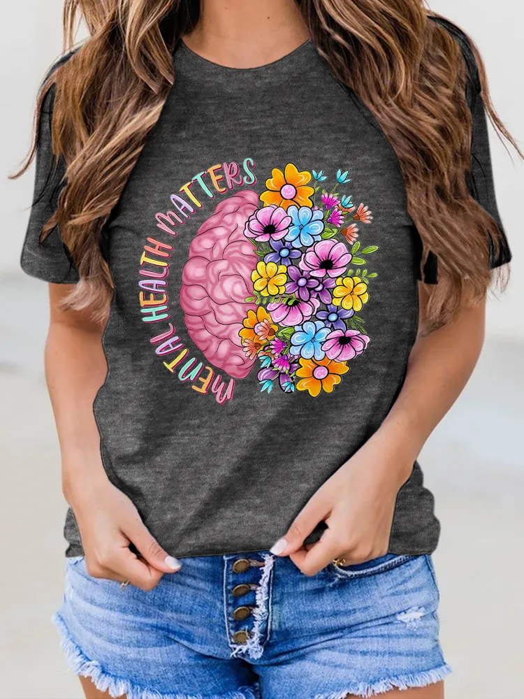 Women's Mental Health Matters Printed Tee