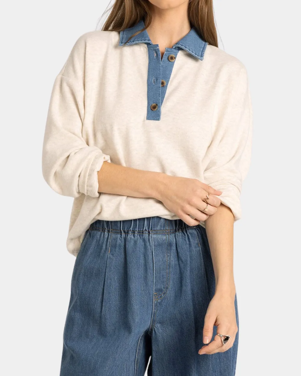 Relaxed Relaxed Crest Pullover Sweaters