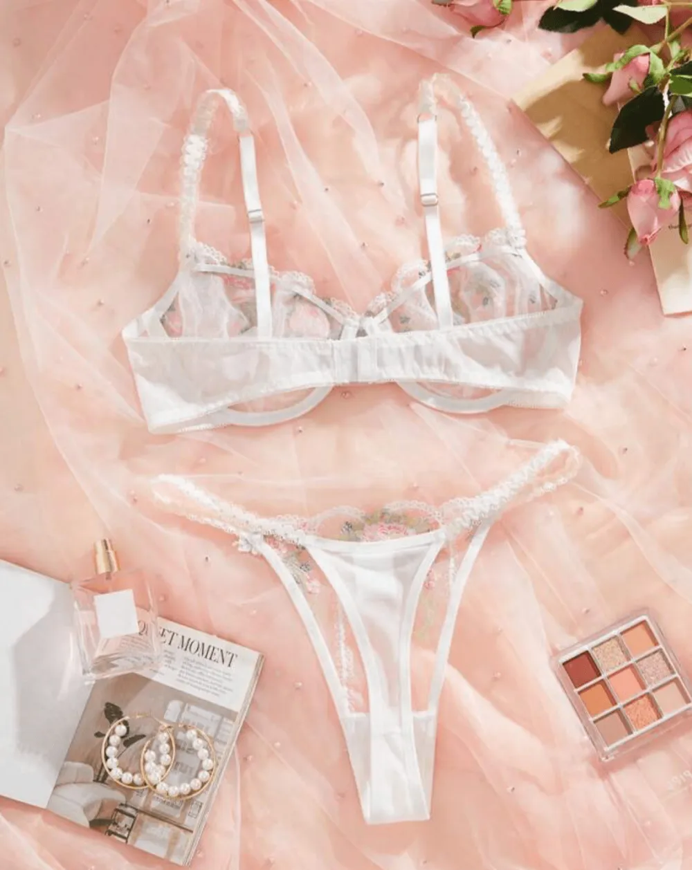 Layered Floral Lingerie Set