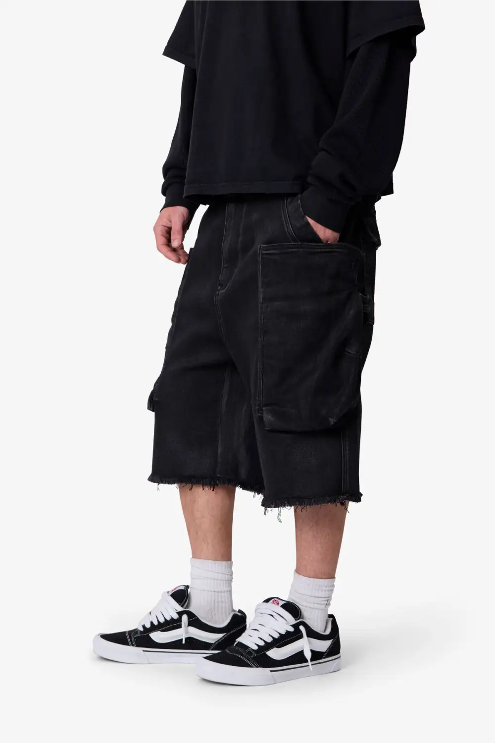 Baggy Waxed Cargo Shorts