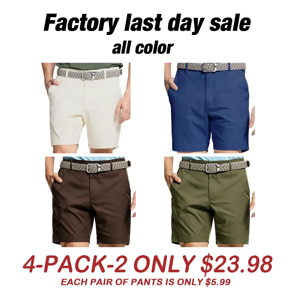 ✨ Quick Dry Golf Shorts | Stretch Waist & Moisture Wicking Fabric