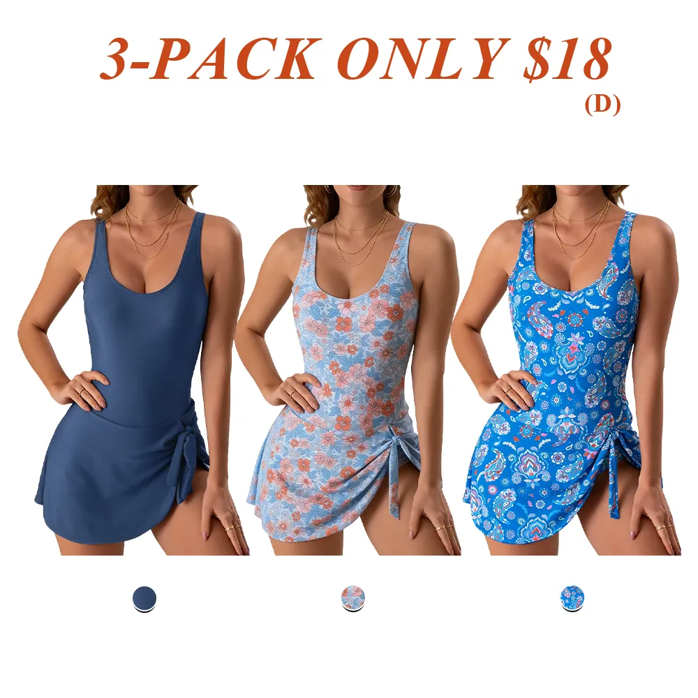 Two Piece Swimdress Swimsuits for Women Tummy