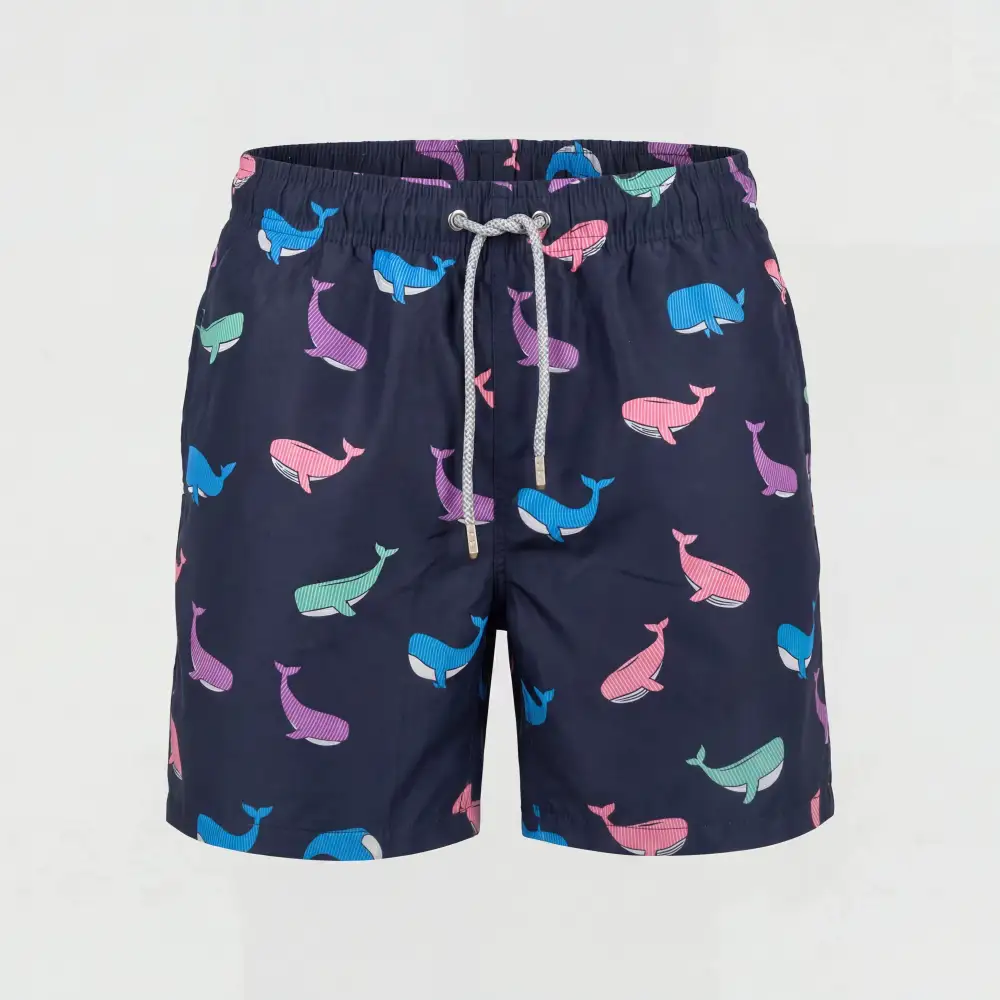 Navy Whales Swim Shorts