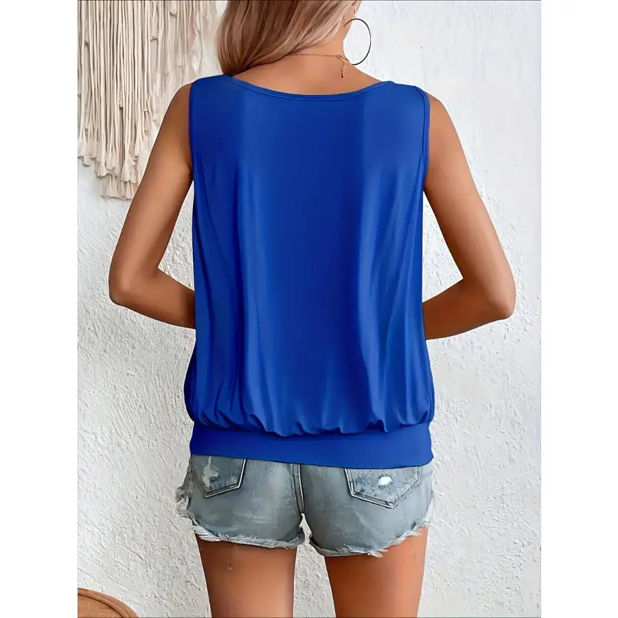 Full Size Ruched Scoop Neck Tank