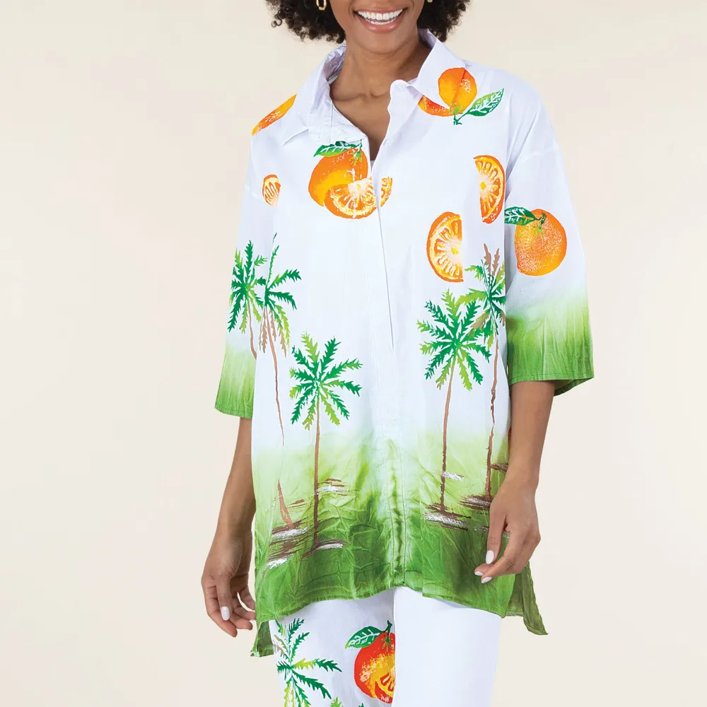 Hand-painted Party In The Palms Blouse