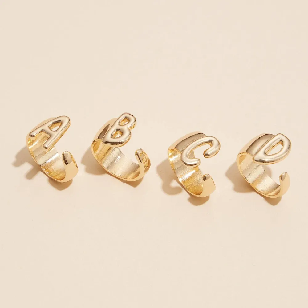 Raised Initial Statement Ring