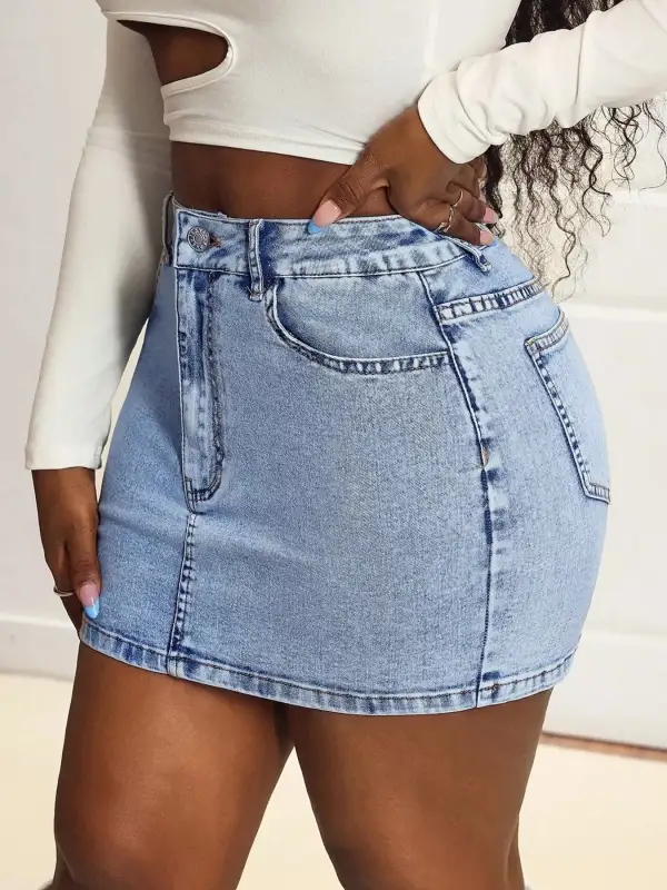 Trim Tidy Denim Skirt