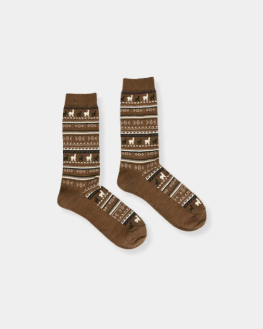Patterned Alpaca Crew Socks